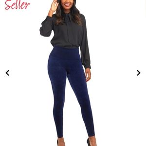 Spanx midnight blue velvet tights! Size Medium.
